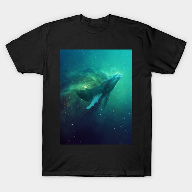Cosmic Whale T-Shirt by shaundoogan
